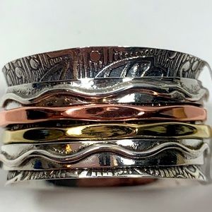 Sterling Silver Spinner Motion Ring